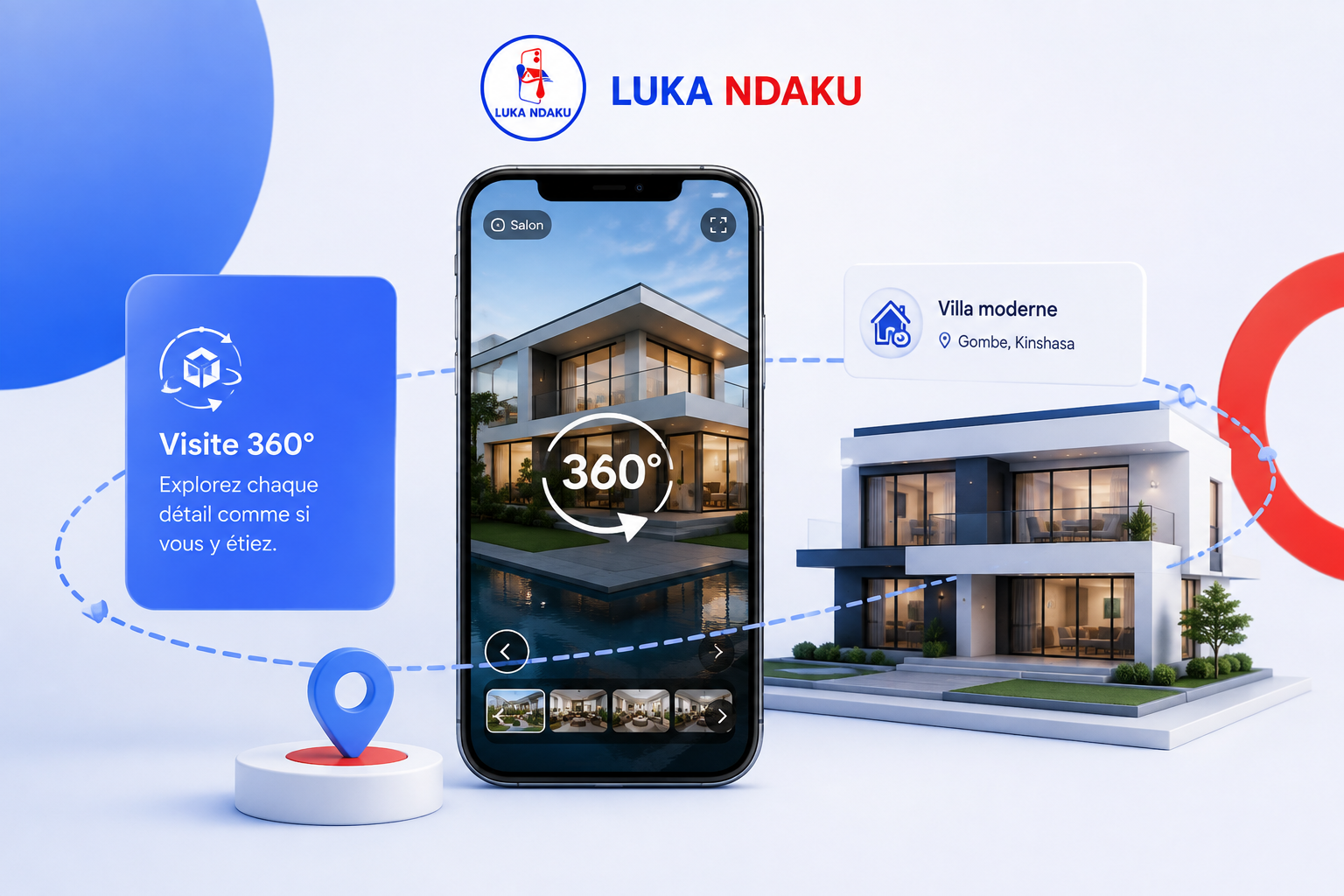 Visite virtuelle 360° d'un bien immobilier à Kinshasa